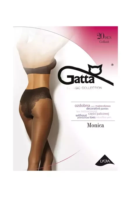 Rajstopy damskie z koronkową częścią majteczkową Monica 20DEN