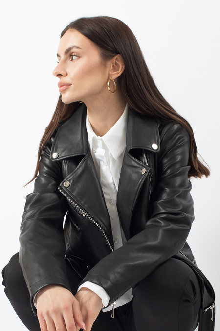 Kurtka oversize ze sztucznej skóry