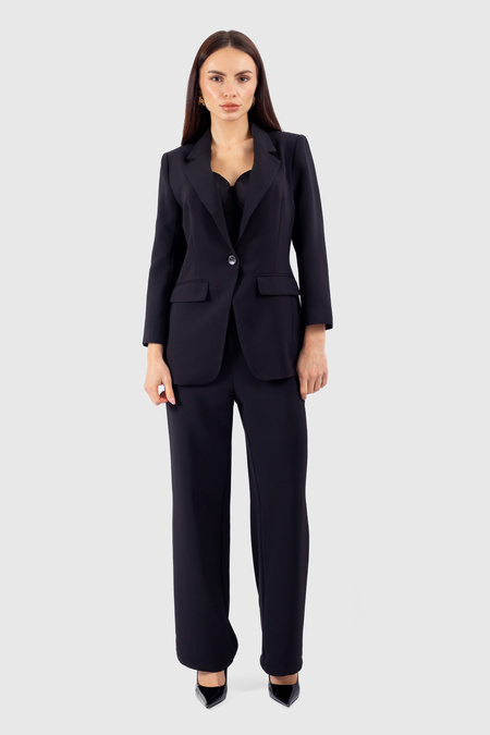 Proste spodnie z wysokim stanem