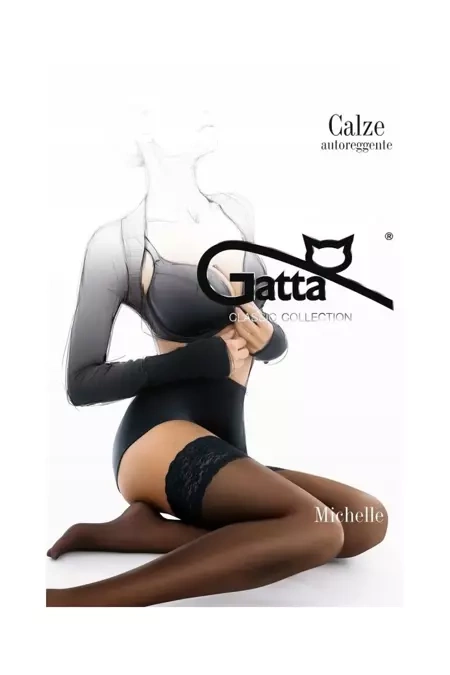 Koronkowe pończochy samonośne Michelle 20DEN Daino