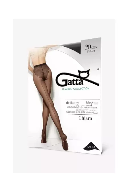 Klasyczne rajstopy damskie ze szwem Chiara 20 den
